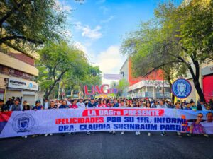 Javier Saldaña moviliza a universitarios al informe de Sheinbaum en CDMX